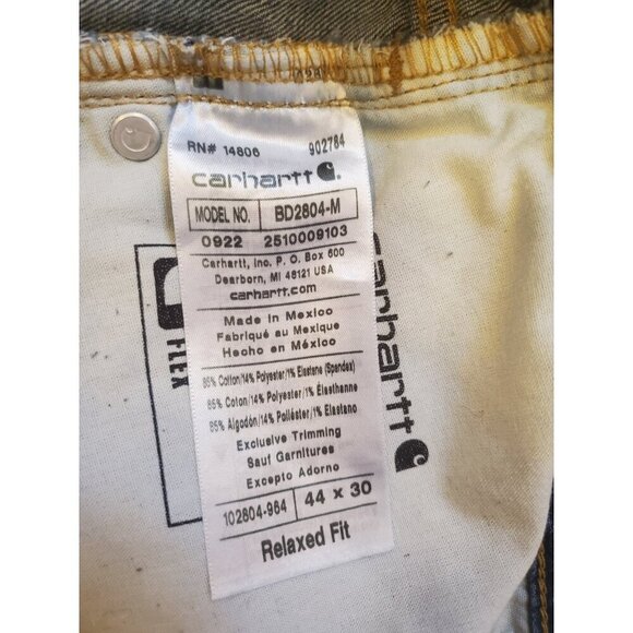 Carhartt Men's Jeans 44x30 Rugged Flex Relaxed Fit Blue Wash BD2804-M Casual EUC - Picture 5 of 13